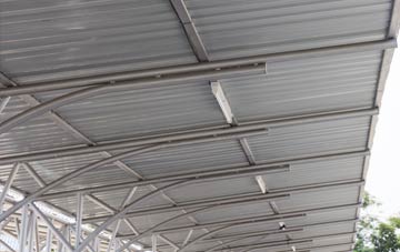 installing Powers Hall End metal roofing